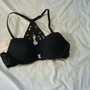 Womens 36 AA black padded bra with under wire